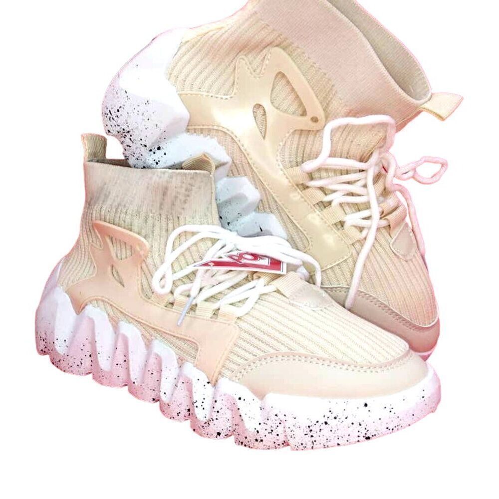 Women's New "PONY Designer Knit High Top" Sneakers - sz. 9